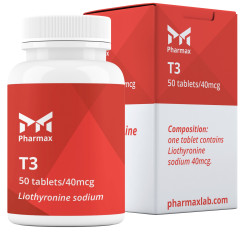 Liothyronine Sodium (T3 Cytomel) comprimido 50 tabs, 40 mcg/tab
